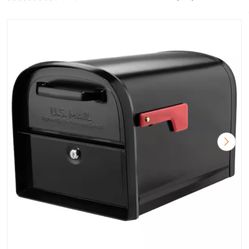 Architectural Mailboxes Oasis 360 Black, Large, Steel, Locking Parcel Mailbox with 2-Access Doors