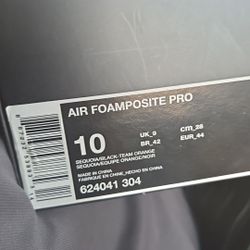 Nike Foamposite Sequoia/Black-Team Orange 