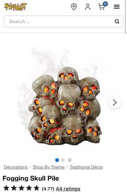 Spirit Halloween Fog Skull Pile NEW IN BOX