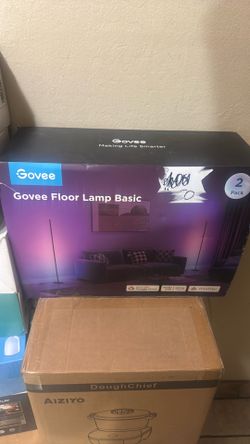 Govee RGBIC Floor Lamp Basic 2-Pack, Compatible with Alexa, LED Smart Standing Lamp with Voice Control, Color Changing Bedside Floor Lamp for Bedroom,