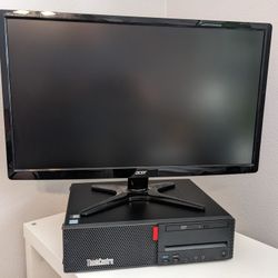 Lenovo ThinkCentre M720s i5-8500 32GB 750Ti+ Monitor