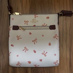 Coach Bag Pink Bow Print 