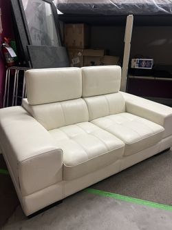 White Leather Coach