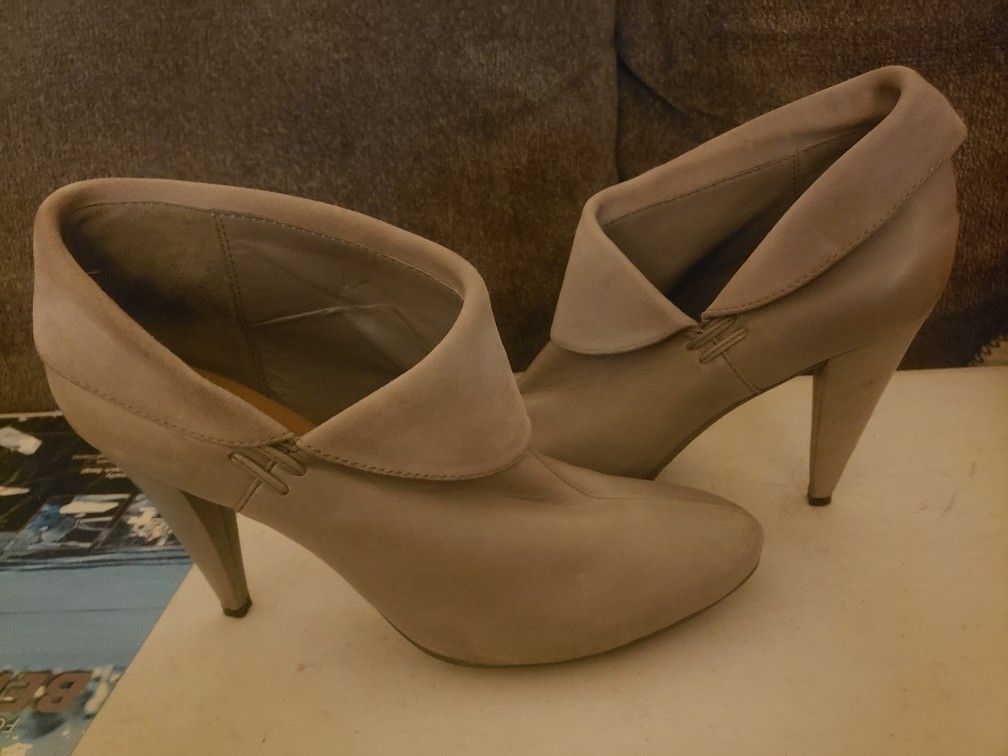 Coach leather ankle booties.