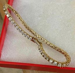 Pulsera Gold Filled Piedras zircon joyería antigua