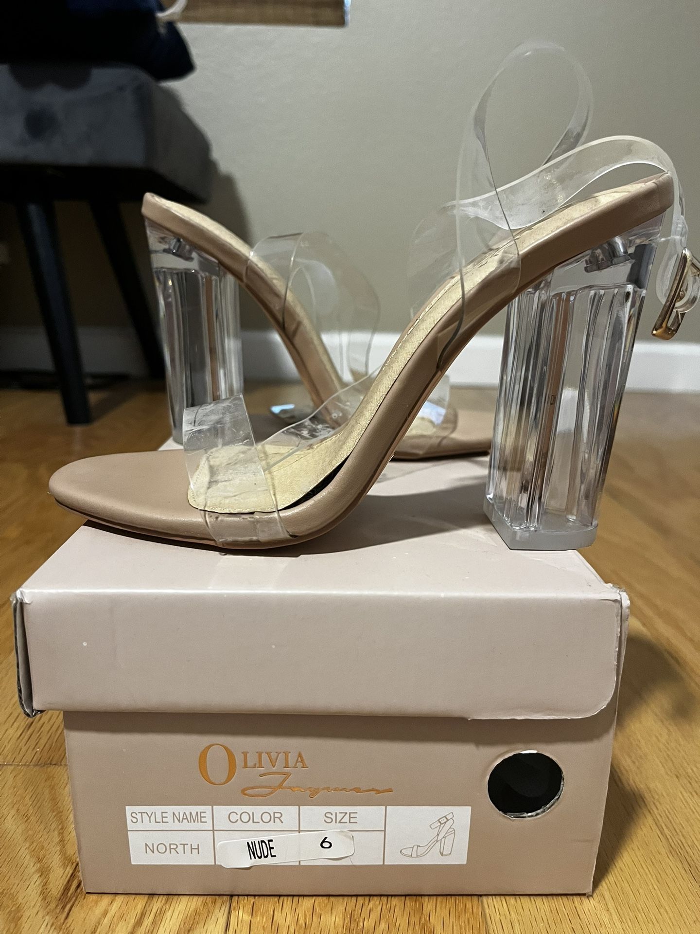 Nude Clear Heels