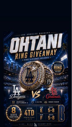 Ohtani Ring Night Dodger Game 09/02/26