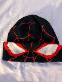 spider-man miles morales beanie with flip mask