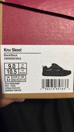 All black Knu skool 9.0 men