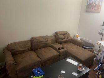FREE brown couch w/ Storage