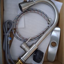 Newer Modern Pull Down 2 Spayer Kitchen Faucet  4inch  bigger different Modern  Brush Nicle  32 Inch Hoses.
