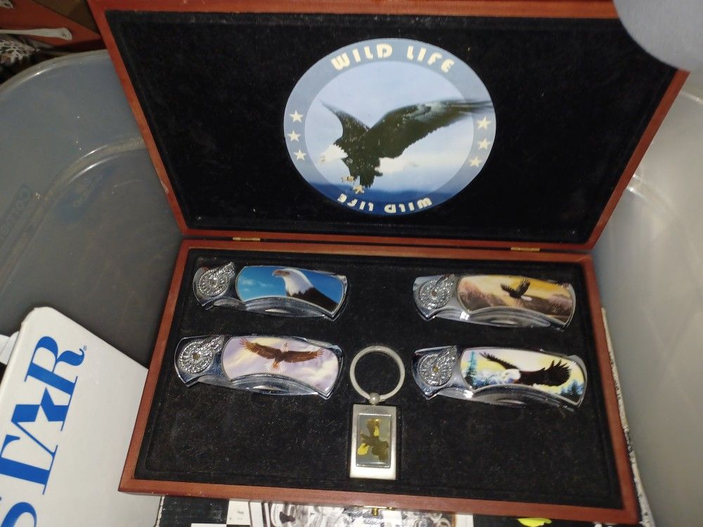 I set a bald eagle knives