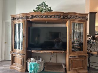 Solid Blonde Entertainment Center