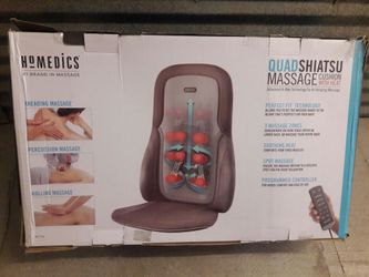 Quad shiatsu massage cushion with heat.