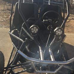 Black and silver Go cart