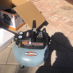 McGraw 3 Gallon 1/3 HP 110 PSI Oil-Free Pancake Air Compressor