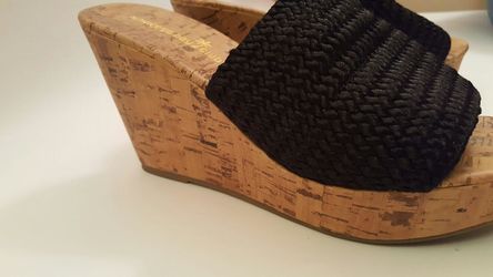 Black Cream and Multi Color Wedge Heel Shoes. - Size 8... $15.00 each