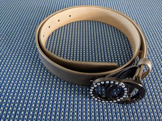 New Vince Camuto Faux Leather Belt, Taupe