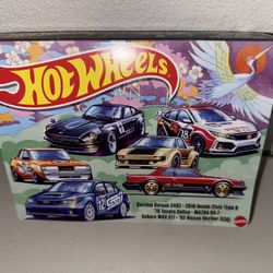 Hot Wheels 6 Pack Box Set Datsun Honda Toyota Mazda Nissan Skyline 