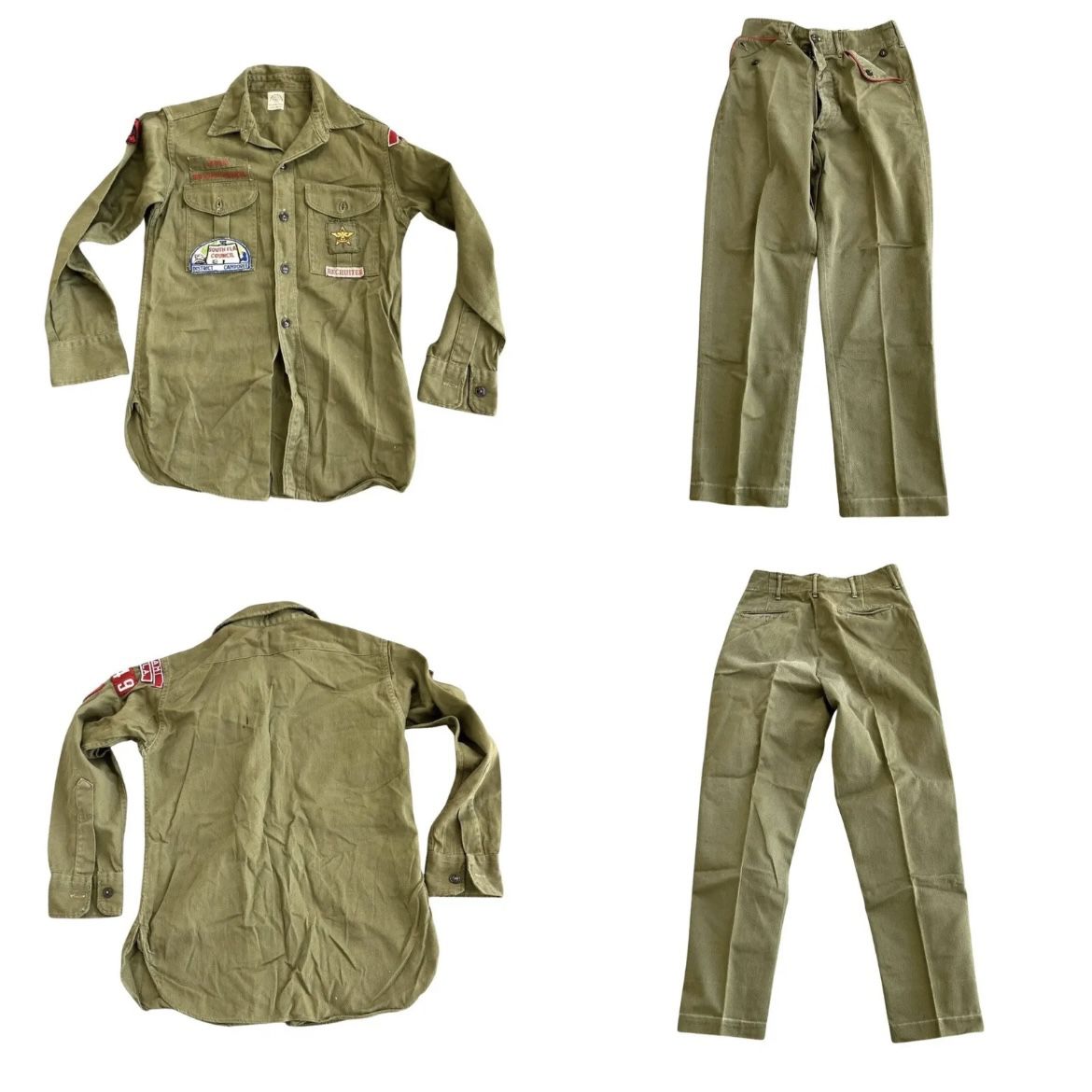 Vintage 1960's Boy Scouts Of America Uniform + Patches