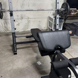 FULL GYM SYSTEM- BENCH/SQUAT RACK/ELIPTICAL