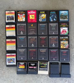 Untested Atari 2600 Game Cartridge Lot of 30 controllers Coleco