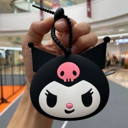 Kuromi  Coin Purses - Cute Keychain Wallets with Charm, Polyester Material, Perfect for Gifts, Origina
