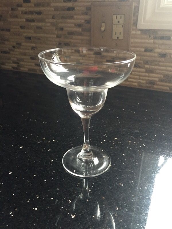 Clear margarita glass