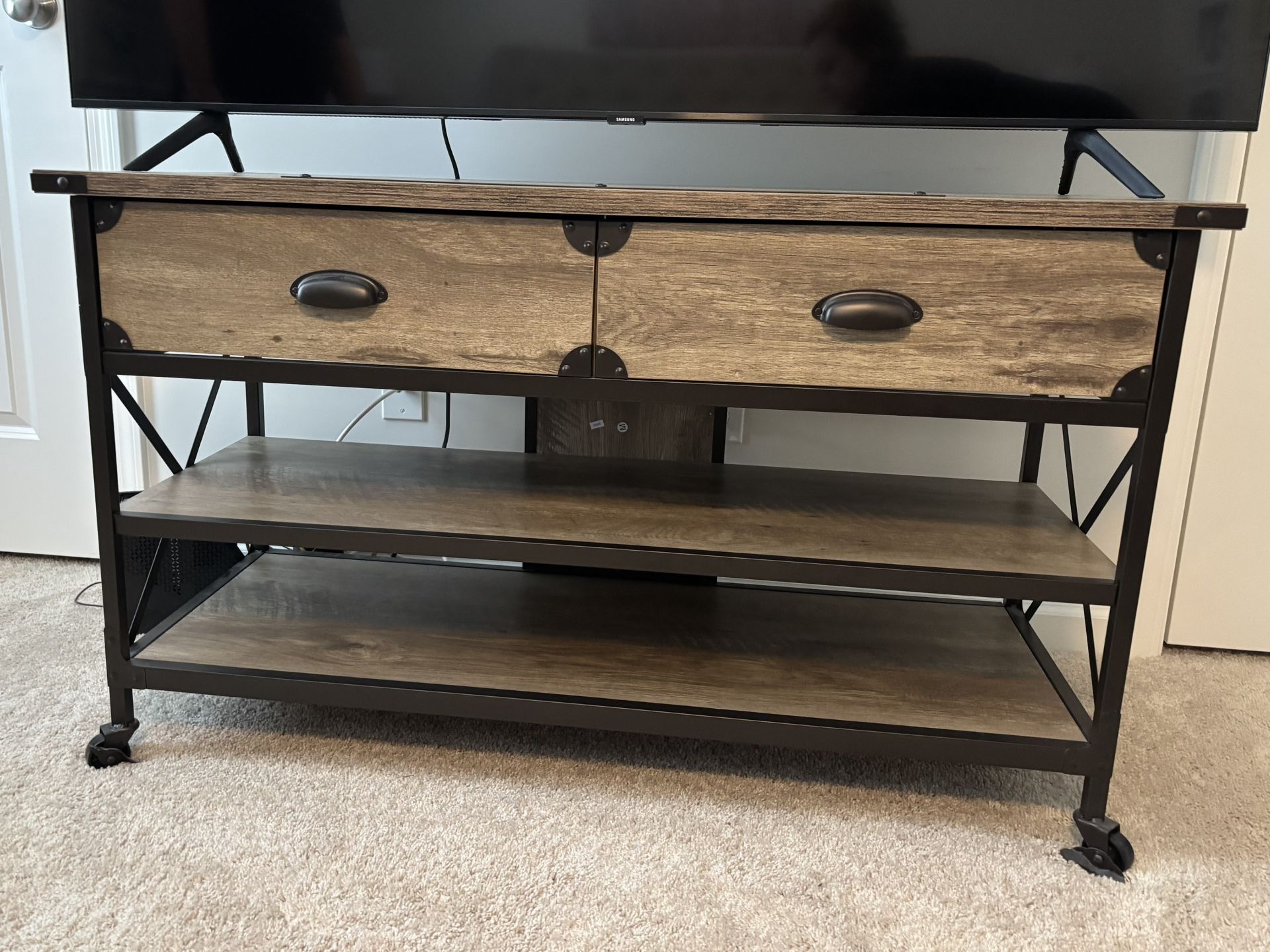 TV Stand Wood And Metal