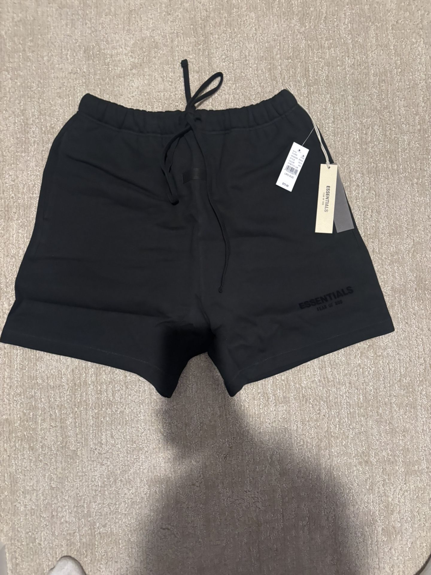 Black Essential Shorts Sizes Medium Through Large