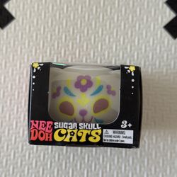 Rare Schylling NeeDoh Purple Sugar Skull Cat Squishy - NWT