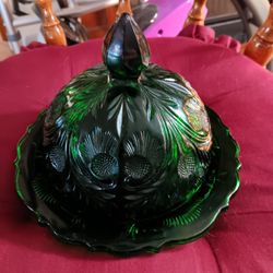 Vintage Mosser Glass Butter Dish