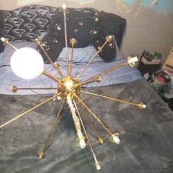 Nubious  Chandelier Brass