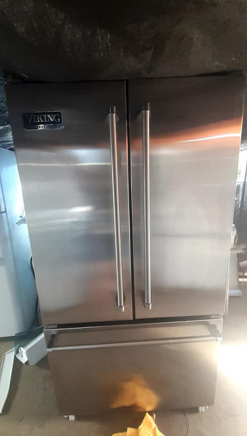 Viking 3-Door Stainless Steel Refrigerator
