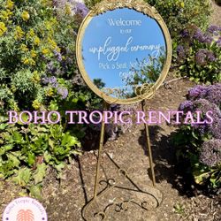 Gold Unplugged Ceremony Wedding Mirror Sign