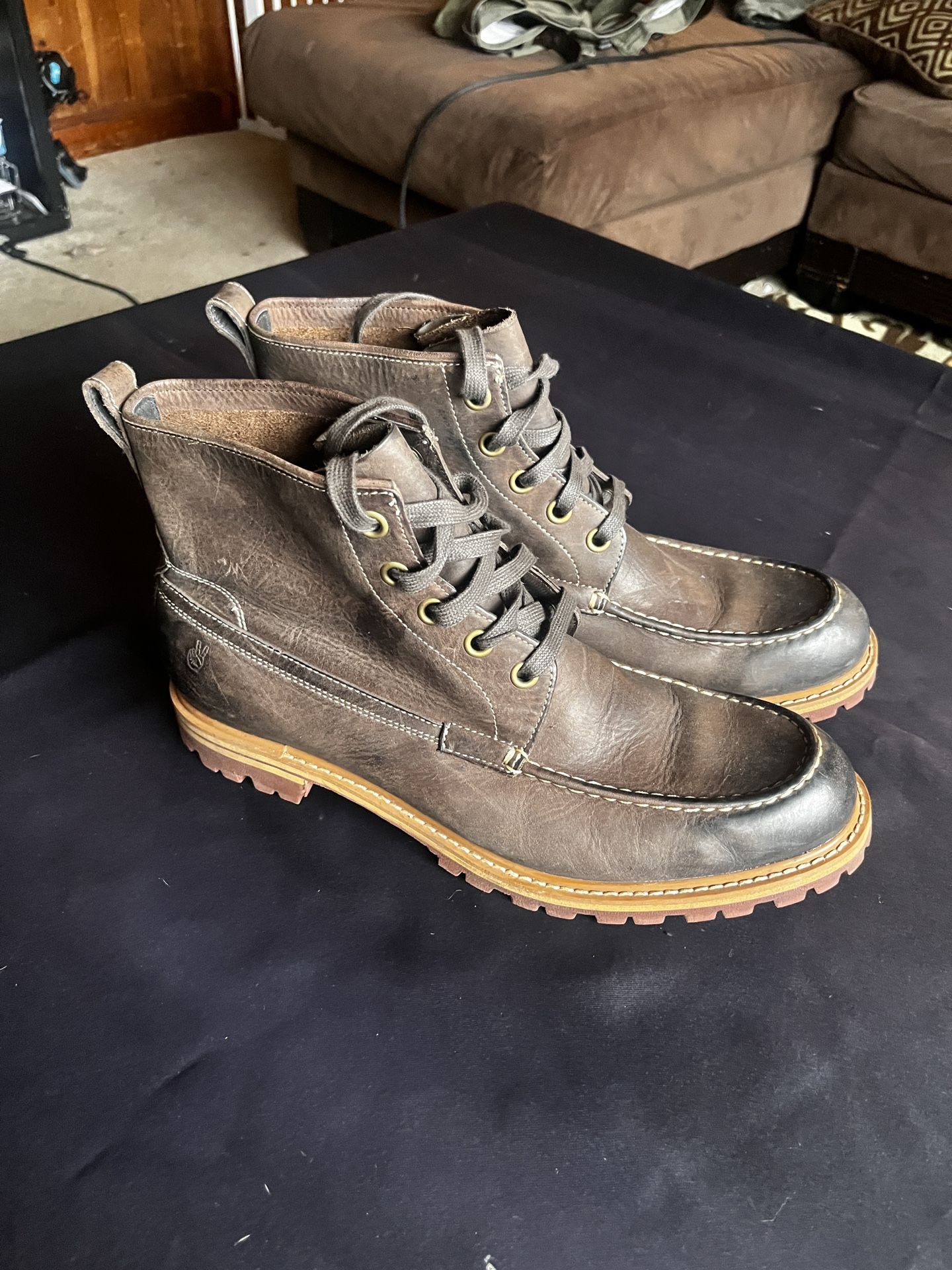 John Varvatos Star USA Leather Boots - Size 11