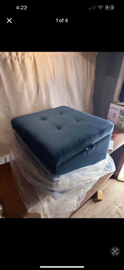 Dark Blue Ottoman Pedestal