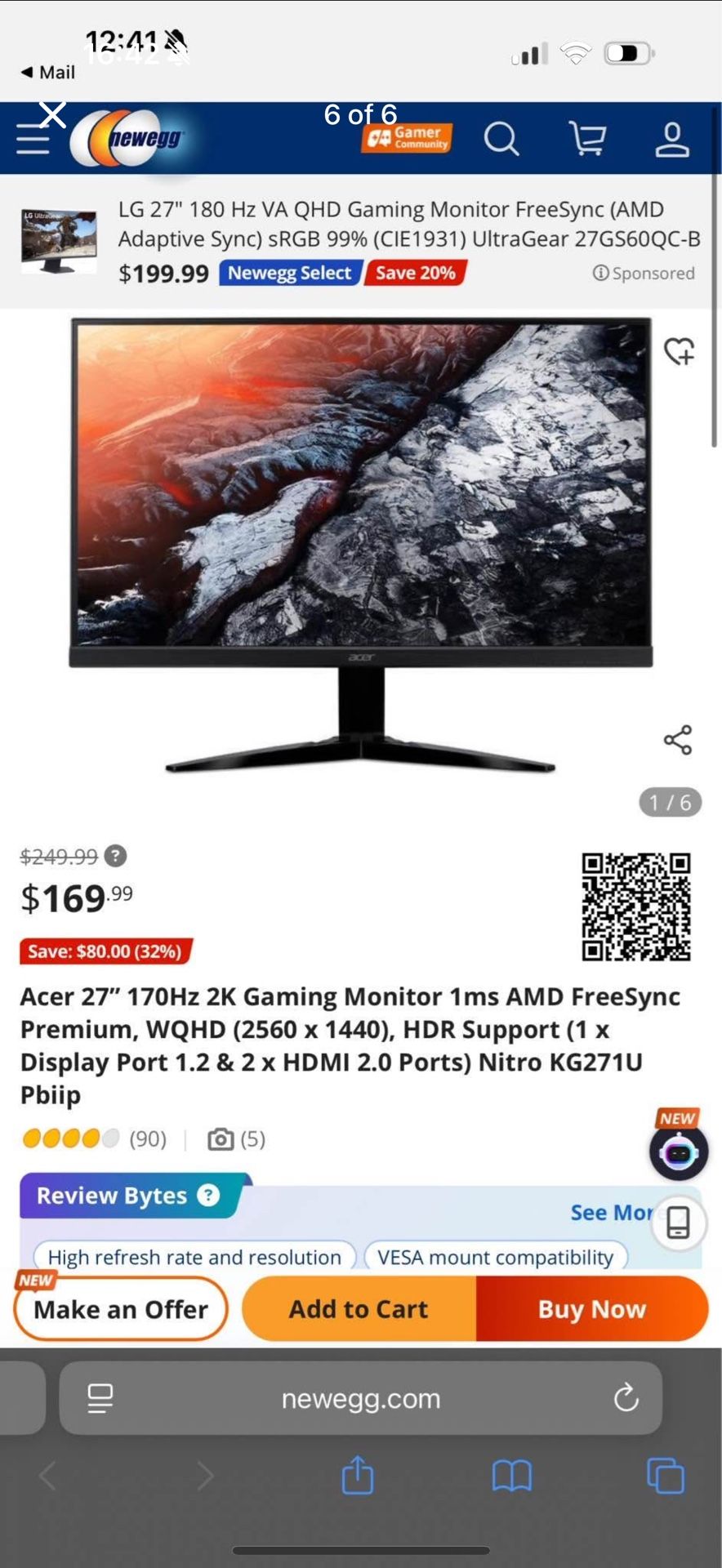27” Acer Monitor