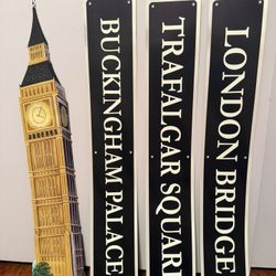 London Street Sign Decor