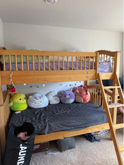 Wooden bunk bed