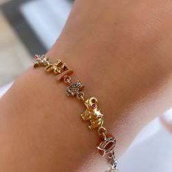 14k Gold Lucky Bracelet 