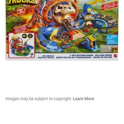 Hot Wheels Monster Trucks T-Rex Volcano Playset