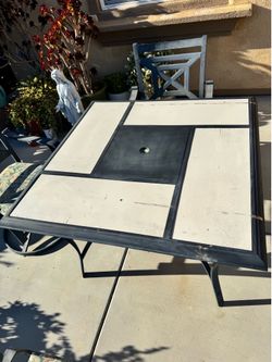 Outdoor square dining table / patio table