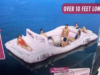 HUGE Inflatable PINK LIMO Vintage Cruiser 6-person Party Float 248x126x46 NEW