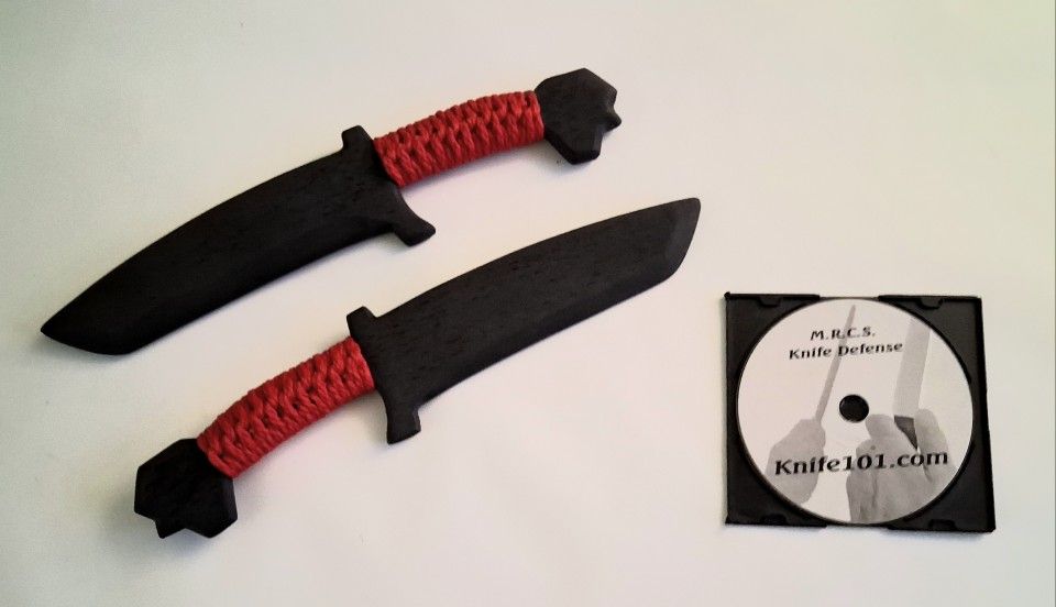 Martial Arts Polypropylene Training Knife Pair with Instruction DVD Video