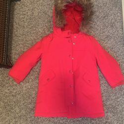 Baby Gap 3T Jacket With Fur Trim Hood