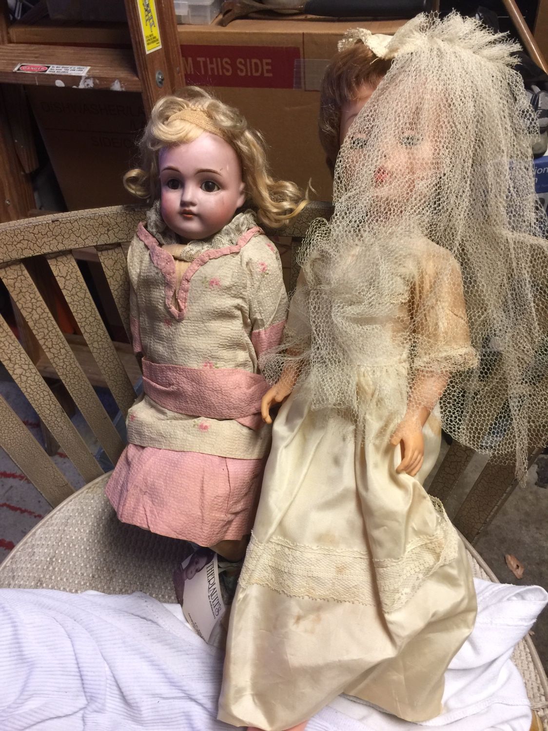 Antique dolls available best offer one or both