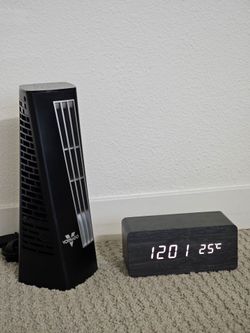 Desk Fan & Clock - Executive Combo