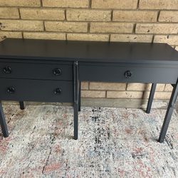 Mid Century Dark Gray Desk/Vanity