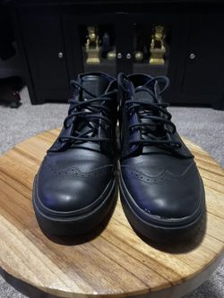 NIKE SB ZOOM STEFAN JANOSKI MID MD PR PREMIUM LEATHER WING TIP BROGUE STYLE SKATE SHOE